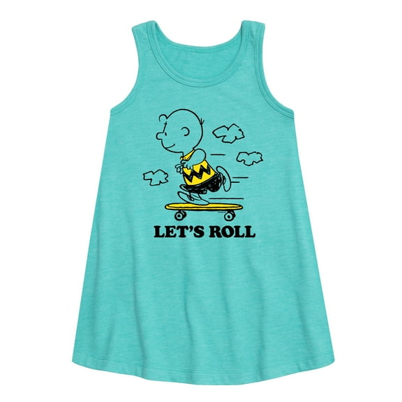 Peanuts - Let's Roll - Toddler and Youth Girls A-line Dress