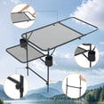 thumbnail image 6 of Camping Table with Cupholders, Overlanding Gear for Outdoor Work, Car Camping Essentials, Tailgate Table with Mesh Surface, One Wing Panel, and Heavy-Duty Design for Camping and On-the-Go Adventures, 6 of 7