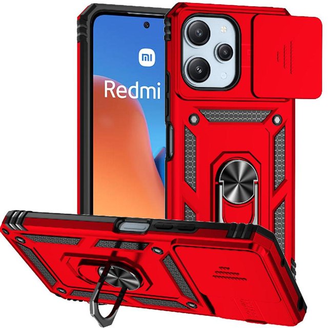 Estuche GANGXUN para Xiaomi Redmi 12, soporte giratorio 360°, estilo mecánico y magnético