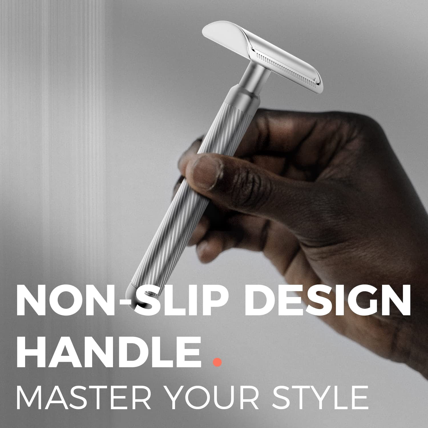 ZOMCHI Double Edge Safety Razor for Men & Women, Reusable Metal Razor with 10 Razor Blades, Single Blade Wet Shaving Razor-Noble Silver