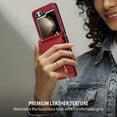 thumbnail image 2 of Decase for Samsung Galaxy Z Flip 6 Case with Card Holder Adjustable Crossbody Strap Lanyard, for Samsung Z Flip 6 Case Purse, Fashion Handbag Gift for Women Ladys,Red, 2 of 5