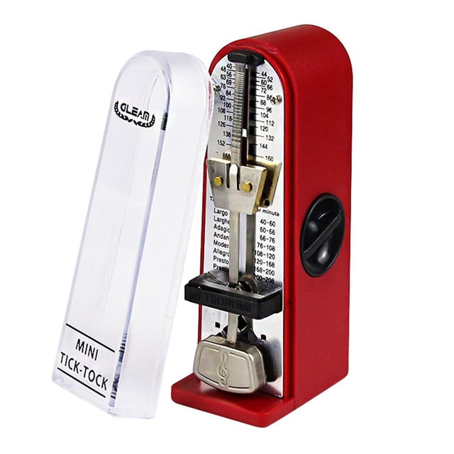 Mechanical Metronome Clear Scale Portable Adjustable Speed Smooth Dust-proof Cover Even Metal Movement Swinging Pendulum Piano Metronome Musical Instrument