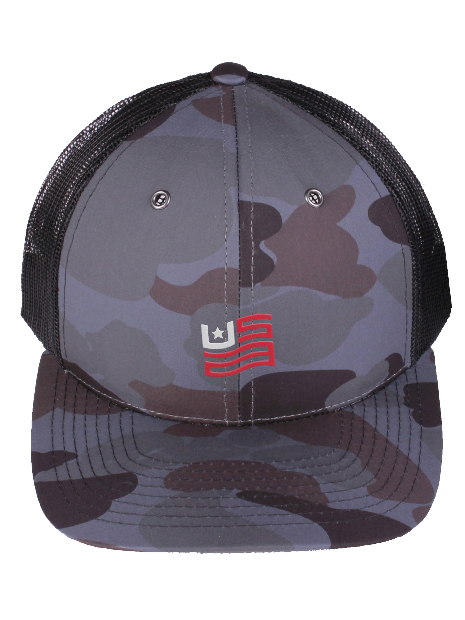 Daxton Retro USA Icon Logos Mid Profile Oxford Trucker Hat Snapback Baseball Cap