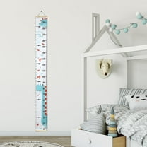 BKBP Children's Cartoon Baby Kids Growth Chart Record Wood Frame Height Measurement Ruler Wall Sticker Hanging Height Stickers Room Wall Decoration