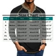 thumbnail image 4 of UVEASISHA Men's Casual Henley Shirts Half Button Up Long Sleeve T-Shirts Solid Color Vintage Business Work Tee Soft Stretchy Pullover Tops Blue S, 4 of 8