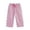 Pink, variant on lnmuld Girls Classic Small Check Plaid Cropped Pants Allover Gingham Full Elasticated Waist Drawstring Breathable Casual Capri Trousers Size:11-12 Years