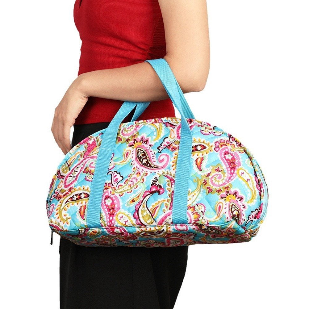 Portable Crochet Bag with Handle Crochet Tote Bag Travel Yarn Organiser Knitting Tools Accessories for Crafting Sewing