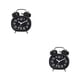 thumbnail image 4 of Reloj despertador Seitruly con espejo de cristal y luces nocturnas Tipo de puntero Blanco, 4 of 6