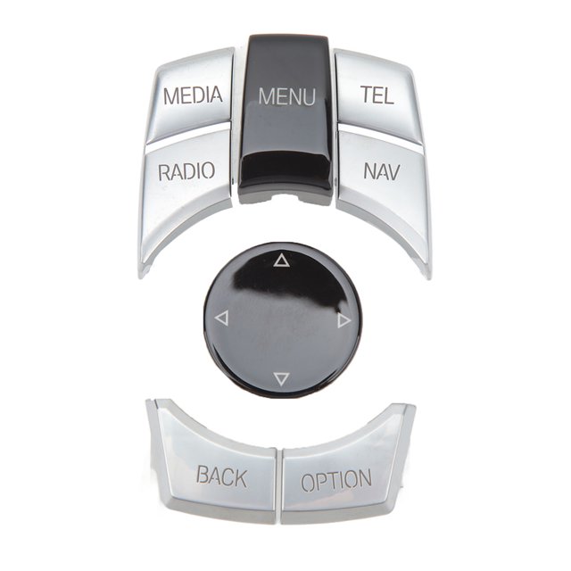 6 uds botón Multimedia de Control Central ABS plateado para F20 F21 F22 F23 F87 F30 F31 F34 F35 F32 F33 F36 F82 F83