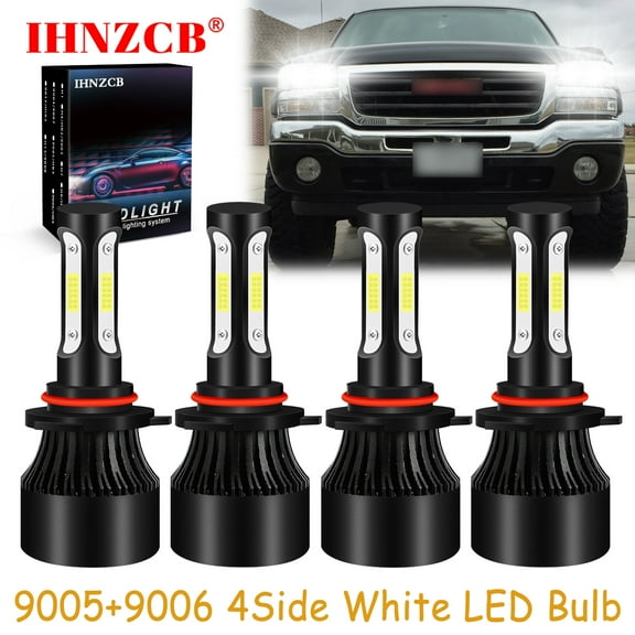 IHNZCB 4Side for GMC Sierra 1500 2500 HD 1999-2006 LED Headlight Bulbs High Low Beam,9005 9006,X7,Y06