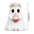 thumbnail image 5 of Halloween White Ghost Figurine,Cute Halloween Decorations Statue for Home Desk Living Room Bedroom Office and Holiday Party Desktop Ornament, 5 of 6