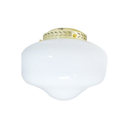 Concord Fans YG-9CG-S-WH Lightkit 1-13W Fluorescent 8-18 Schollhouse Glass Fan Light Kit-White