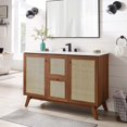 thumbnail image 2 of Vanity Cabinet (Sink not included), Walnut, Wood, Hotel Bedroom Bathroom, Modern Contemporary HB36274, 2 of 12