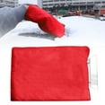 thumbnail image 2 of Ice Scraper with Glove, Car Windshield Snow Removal Tool, Water-proof Fabric Outer Layer & Warm Felt Pad Inner Layer, Insulated Ice Scraper, for Clearing Ice/Frost from Car Surface(Red,10.4x6.5"), 2 of 9