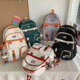 thumbnail image 4 of Indie Backpack School Japanese Asthetic Backpack IHeytea S Travel Bag Monochrome Backpack (white+pendant), 4 of 5