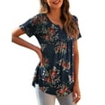 thumbnail image 3 of a.Jesdani Women's Plus Size Tunic Tops Short Sleeve V Neck Casual Henley Shirts m-4x, 3 of 8