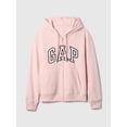 thumbnail image 4 of Sudadera con Capucha y Cierre Completo con Logo GAP para Mujer en Rosa Misty, 4 of 4