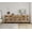 Oak, variant on 3 In 1 Modern Dresser with Glass Doors, Adjustable Shelves and Drawer, Metal Base Storage Cabinet, Multifunctional Chest Of Drawers for Bedroom Home Storage,Brown