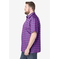 thumbnail image 4 of KingSize Men's Big & Tall Plaid Wrinkle-Resistant Short Sleeve Button Down, 4 of 6