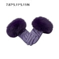 thumbnail image 4 of Minnieouse 1 par de guantes de invierno, guantes de calentamiento elásticos portátiles a prueba de viento, decoración de plumas, accesorio de moda guantes y mitones Tipo 10 Minnieouse AP013119-10, 4 of 6