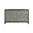 thumbnail image 2 of Benjara BM316125 65 in. Ren 6 Glitter Front Storage Drawers Black & Silver Chrome Wide Dresser, 2 of 6