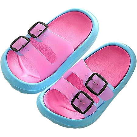 Toddler Little Kids Summer Sandals Non-Slip Boy Girl Slide Lightweight Beach Water Shoes Shower Pool Slippers