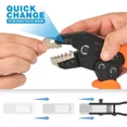 thumbnail image 3 of Quick Change Ratcheting Crimper Tool Kit: Versatile Wire Terminal Crimping Set, 3 of 5