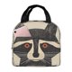 thumbnail image 1 of Disketp Retro Raccoon Graphic Print Bolsa Térmica para Almuerzo para Hombre y Mujer, Ideal para Trabajo, Senderismo y Picnic, 1 of 8