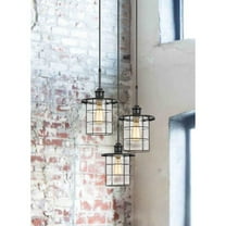 60W X 3 Silverton Metal Glass Pendant Fixture (Edison Bulbs Not Included), Dark Bronze