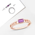 thumbnail image 4 of Everly Women's Amethyst 10k Rose Gold Ring, 4 of 10