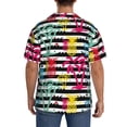 thumbnail image 3 of Sikiie Trendy Colorful Pineapples Men's Wrinkle Free Untucked Cuban Shirt Business Casual Button Down Shirts Short Sleeve Shirt3X-Large, 3 of 5