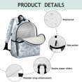 thumbnail image 4 of Paisley and Floral White Pattern Cute School Backpack Bag for School with Padded Back and Adjustable Shoulder Straps 15.25"x11.5"x5.25", 4 of 5