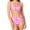 Pink, variant on Lilgiuy Ladies Women's Charming Bathing Suit 2 Piece Tie-dyed Bikini Bottoms Swimsuits For Women Tummy Control Swimwear