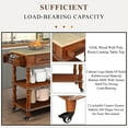 thumbnail image 6 of 56'' Rolling Kitchen Island With Storage, 2-sided Kitchen Island Cart On Wheels With 2 Drawers, Wine And Spice Rack, Large Kitchen Cart For Home Kitchen Dining Room, 6 of 9