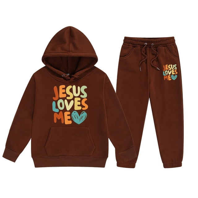 toraway Ensembles de Tenues pour Garçons Ensemble à Capuche à Manches Longues pour Enfants 4-5 Ans