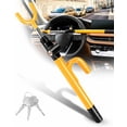 thumbnail image 1 of WJCA Adjustable Steering Wheel Lock for Theft Prevention, Heavy-Duty Vehicle Security Device with Secure Locking Mechanism, Includes 3 Keys, in Yellow, 1 of 7