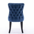 thumbnail image 6 of GAKMCIL Velvet Dining Chair (Set of 2), Comfy Upholstered Wing-Back Dining Chairs with Nailhead Back and Solid Wood Legs, Weight Capacity 330lb Load for Dining Room and Kitchen (Blue), 6 of 9