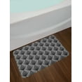 thumbnail image 2 of Abstract Bath Mat, Monochrome Style Grid Inspired Layout of Geometric Rhombus Like Streaks, Plush Bathroom Decor Mat with Non Slip Backing, 29.5" X 17.5", Charcoal Grey White, by Ambesonne, 2 of 2