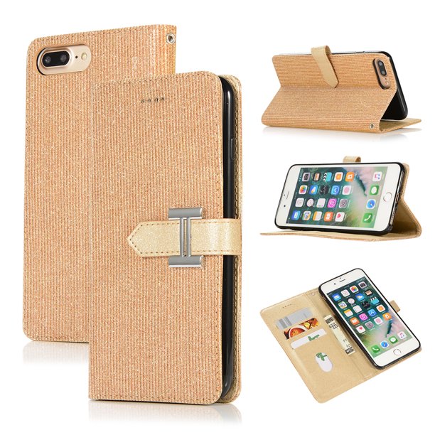 Allytech Case For Iphone 7 Plus Iphone 8 Plus Premium Pu Leather Wallet Case Luxury Bling