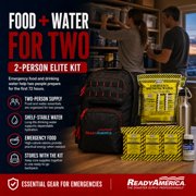 Ready America 72-Hour 2-Person Emergency Survival Backpack Kit with Food, Water, First Aid, Power Station, Shelter