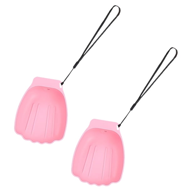 2 bebederos portátiles colgantes para mascotas, para exteriores (rosa)