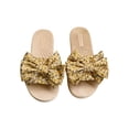 thumbnail image 2 of Twist Knot Flat Toe Side Sandals Women Girls Dresssy 2023 Twist Knot Flat Toe Loop Sandals, Bowknot Toe Ring Flat Slides for Women, Bowknot Toe Ring Sandals, 2 of 6