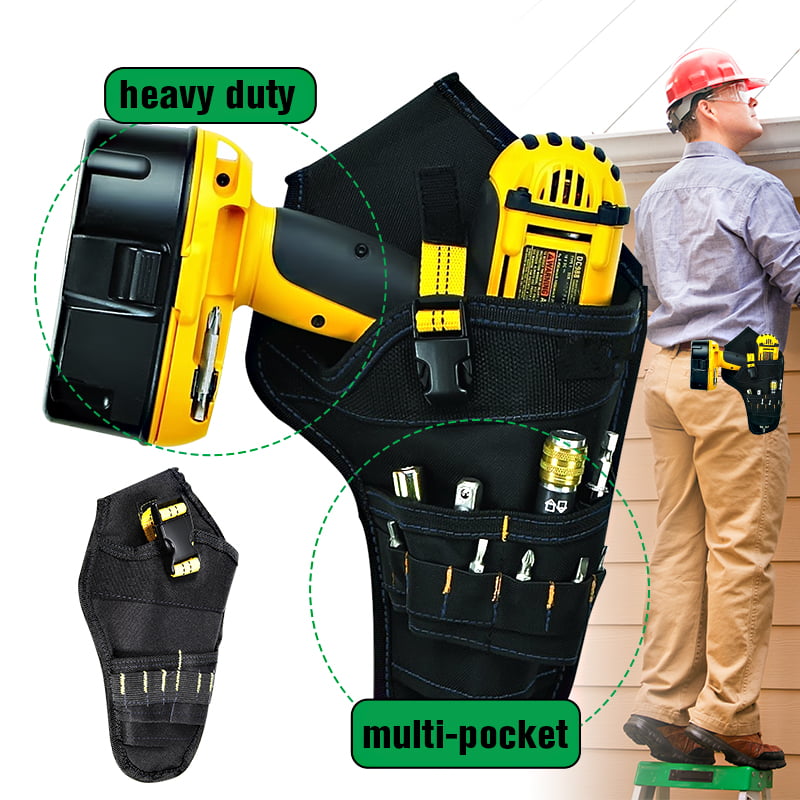 Heavy Duty Drill Holster Cordless Tool Holder Belt Pouch Bag Pocket F5A 