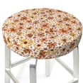 thumbnail image 3 of Pofeuu Wildflowers Vintage Print Round Bar Stool Covers - Super Soft and Washable Elastic Stool Cushion Slipcover Easy Clean Velvet-14 inch, 3 of 7