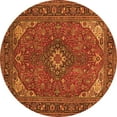 thumbnail image 1 of Ahgly Company Indoor Round Medallion Orange Traditional Area Rugs, 3' Round, 1 of 1