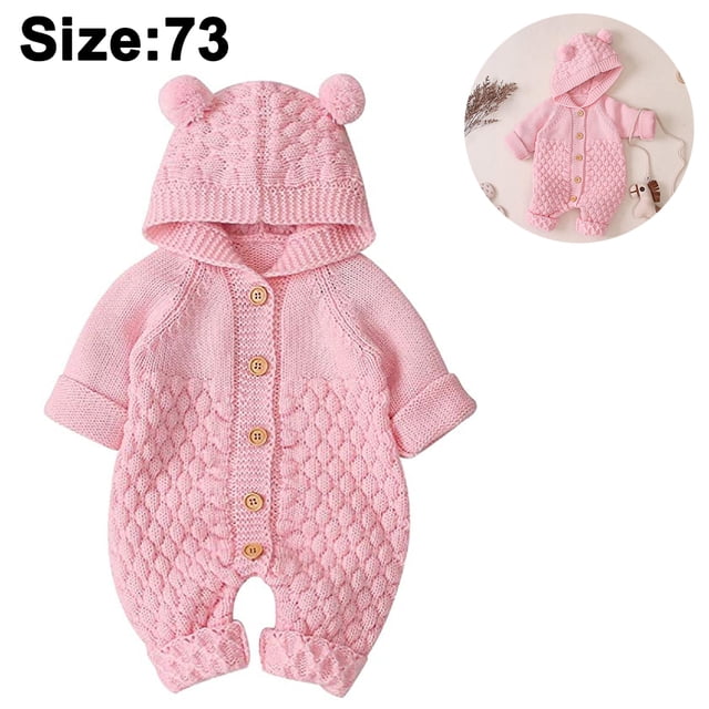 1 Uds. Conjuntos mameluco tejido para bebé, niño y niña, Sudadera con capucha, suéter, mono de oso, mono de una pieza, prendas de vestir exteriores