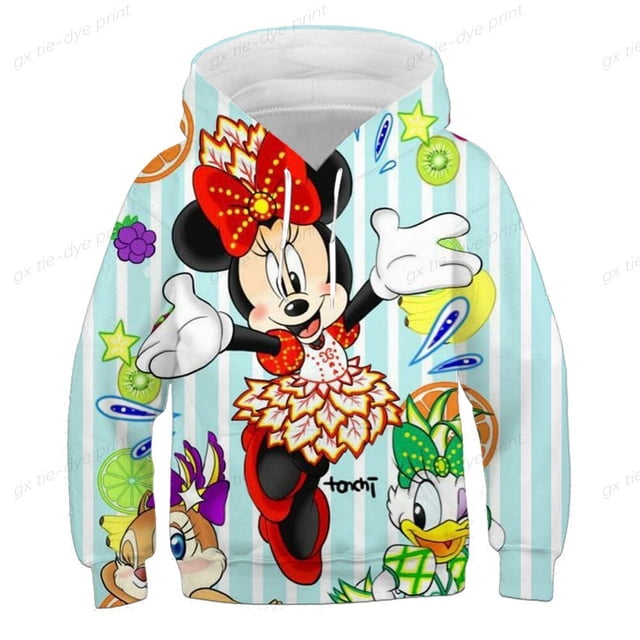 Sudaderas con capucha de Mickey Mouse para niños de 1 a 14 años, ropa para niños, sudadera de primavera y otoño, disfraces de manga larga estampados para niñas, Cute160 zhangmengya CONDUJO