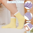 thumbnail image 6 of Bocaoying 6 Pairs Non Slip Socks for Womens with Grips, Anti Skid Fuzzy Hospital Slipper Socks Warm Winter Cozy Fluffy Soft Fleece Socks, 6 of 7