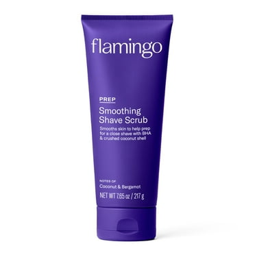 Flamingo Women's Pre-Shave Smoothing Body Scrub, Coconut and Bergamot, 7 oz