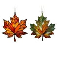 thumbnail image 5 of Maple Leaf Window Hanging Decor - Glitter Acrylic Fall Suncatcher Ornaments, Stained Glass Style Leaf Decor for Thanksgiving & Autumn Home Decoration, 5 of 5